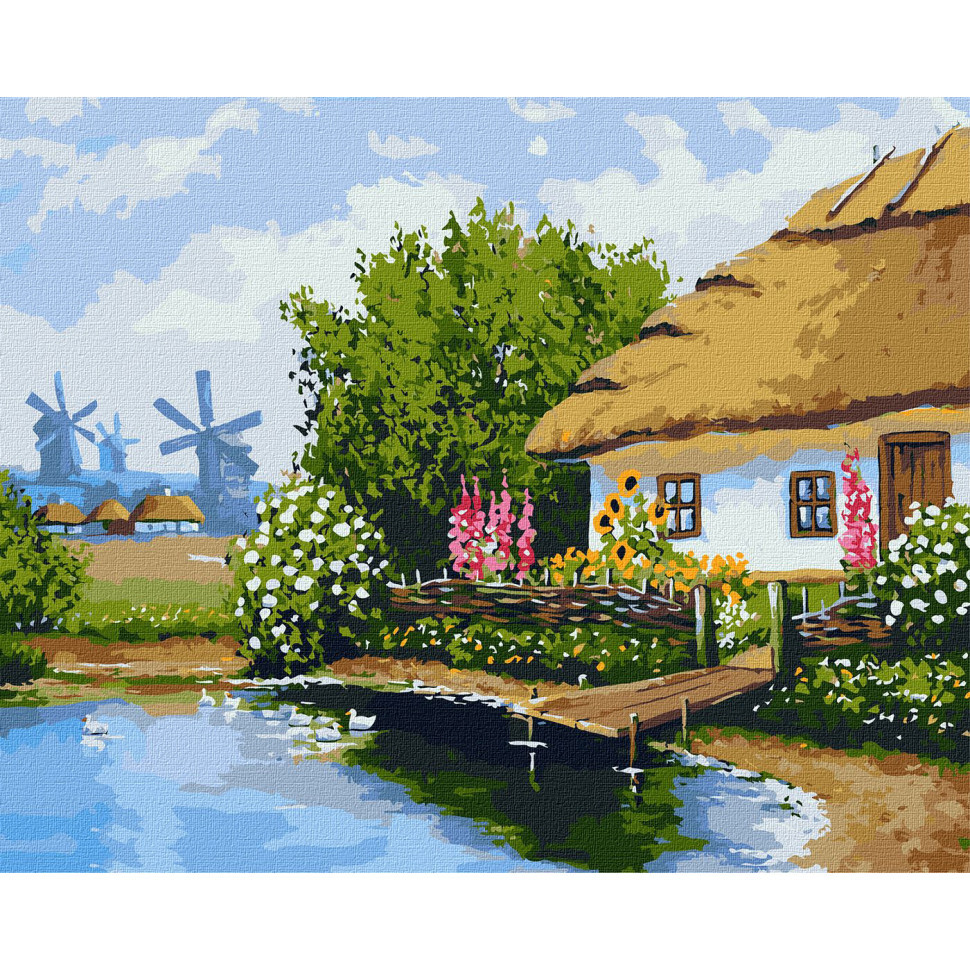 Картина hotdeal за номерами "Українська садиба" іідейка KHO2869 40х50 см