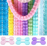 Гірлянда розтяжка паперова 3 м 16 на 11 см синій, фото 3