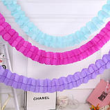 Гірлянда розтяжка паперова 3 м 16 на 11 см синій, фото 5