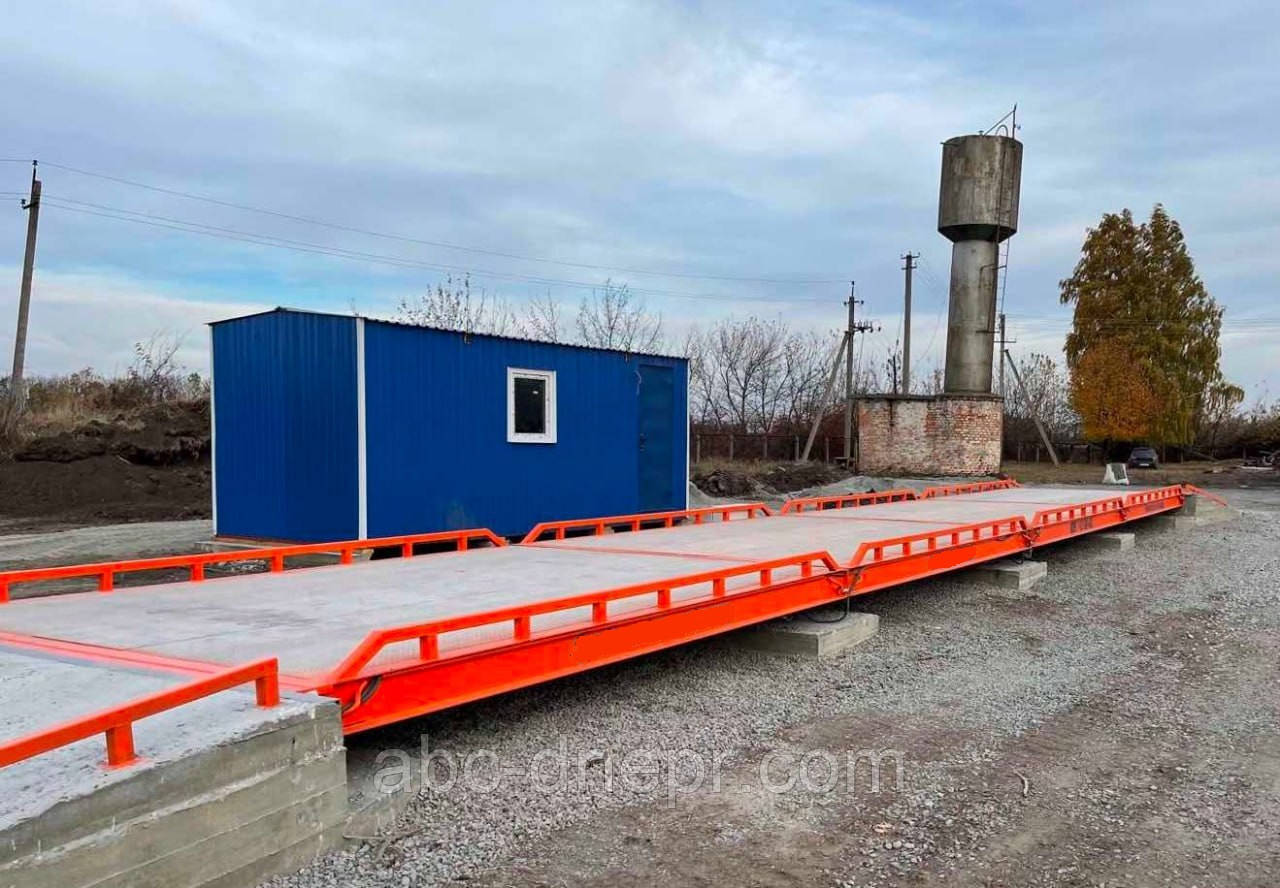 Автомобільні бетонні ваги на 60 тонн 18 метрів на аналогових датчиках