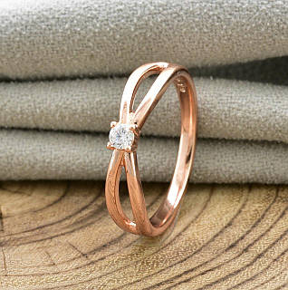 Кільце 18 розмір Xuping "Принцеса", (ширина 4 мм, вага 2.4 м), позолота РВ