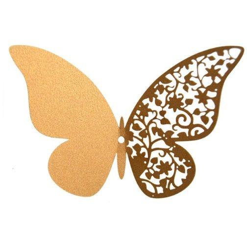 Набір золотих метеликів - 12шт., фото 1
