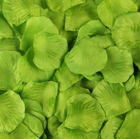 Пелюстки троянд штучні 100 штук 45 на 45 мм салатовий, фото 1