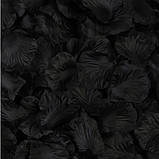 Штучні пелюстки троянд для декору 100 штук 45 на 40 мм чорний, фото 3