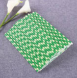 Коктейльні трубочки з принтом бамбука 25 штук 20 см зелений, фото 3