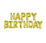 Кульки Happy birthday фольговані 16 дюймів золотистий, фото 3