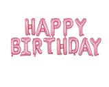 Кульки Happy birthday фольговані 16 дюймов рожевий, фото 2