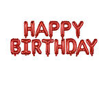 Кульки Happy birthday фольговані 16 дюймів червоний, фото 3
