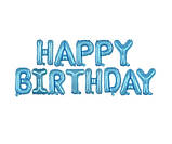 Кульки Happy birthday фольговані 16 дюймів блакитний, фото 2