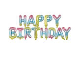 Кульки Happy birthday фольговані 16 дюймів різнобарвний, фото 3