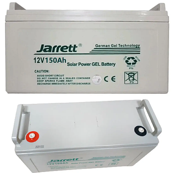 Гелевий акумулятор 12V, 150Ah Jarrett / Акумуляторна батарея для ДБЖ / Акумулятор для сонячних панелей