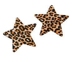 Стікіні для грудей Зірочки 8 см леопардовий