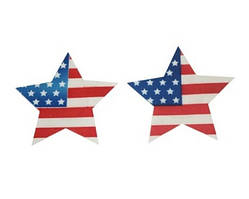 Стікіні на груди Зірочки прапор 8 см різнобарвний