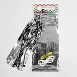 Пензлики тасел паперові гірлянди 5 шт 35 см сріблястий, фото 2