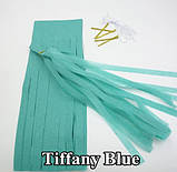 Пензлики тасел паперові гірлянди 5 шт 35 см тіфані, фото 2