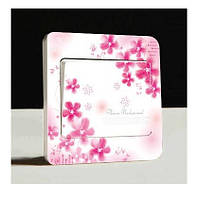 Наклейка на вимикач "Квіти" - 9*9см