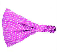 Детская фиолетовая бандана в горошек - размер до 3-х лет, 25*19см