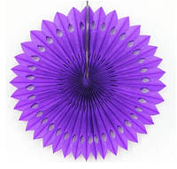 Гирлянда веер фиолетовый - диаметр 20см