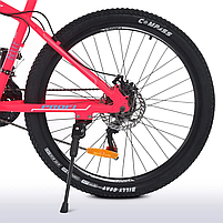 Велосипед "BELLE" PROF1 G26BELLE A26.1 26 д. Алюм.рама 17 ", SHIMANO 21SP, алюм.DB, FW TZ500, малиново-білий, фото 7