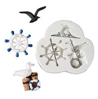 Молд кондитерський морський 85 на 95 мм сірий