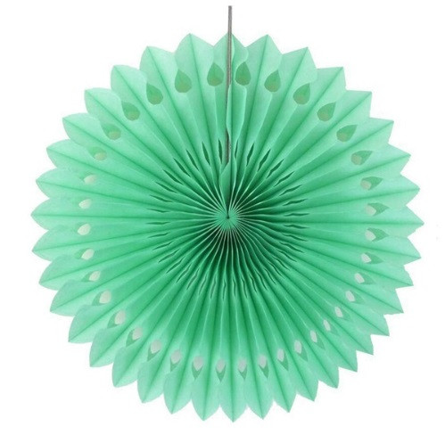 Гірлянда віяло декоративна 20 см м`ятний, фото 1