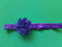 Пов'язка для дівчинки фіолетова - розмір квітки 5,5 см, розмір універсальний (на резинці)