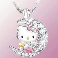 Бижутерия hello kitty серебристого цвета, длина цепочки 42см, кулон 2,5*2,5см