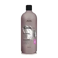 Шампунь для теплих рожевих відтінків блонд PINK 1000 мл, Mirella Professional Your BLONDesty