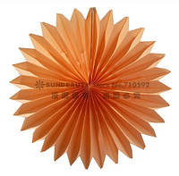 Гирлянда веер оранжевая - диаметр 25см