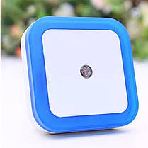 Світлодіодний нічник із датчиком на освітлення Блакитний, фото 2