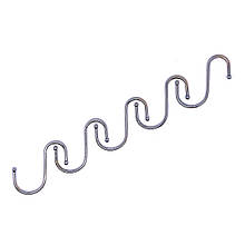 Набір гачків KeepHome S-подібні рейлінгові металеві 7.3 см 5 шт