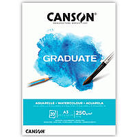 Блок паперу для акварелі Canson Graduate Watercolour CP А3 29,7*42 см 250 гр 20 арк (C400110375)