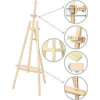 Мольберт стационарный ROSA Лира №41 сосна 71х80х170 см мак полотно 124 см (GPТ50045599)