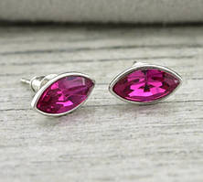 Сережки Xuping з кристалами Swarovski 83094, розмір 11*6мм, медичний сплав