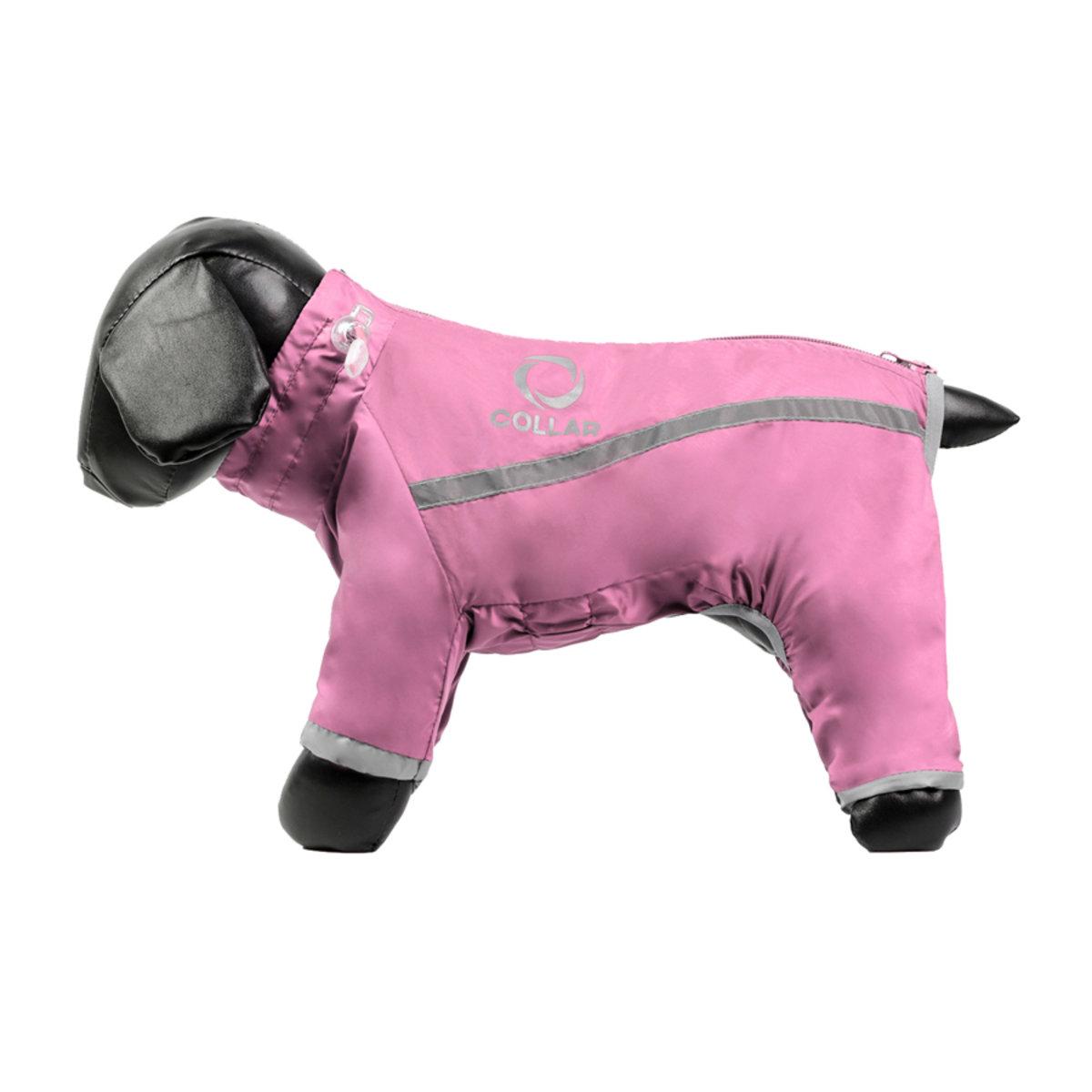 Дождевик COLLAR для собак всех пород, M 45 Компания COLLAR розовый, водоотталкивающий материал - фото 2 - id-p1818802567