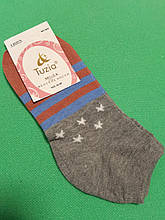 Шкарпетки жіночі короткі сірі - 36-40 розмір, 80% бавовна, 20% поліамід