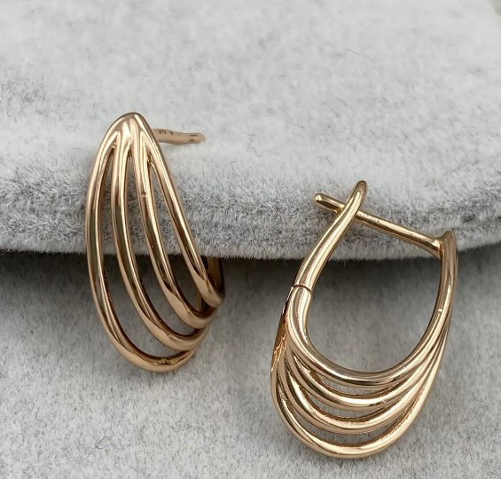 Сережки Xuping 36431, розмір 19*8мм, позолота РО