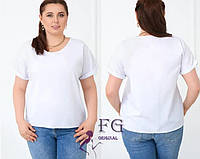 Белая женская блузка 46-48 размер, софт
