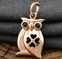 Кулон Сова Xuping для ланцюжка до 3мм, розмір 27*14мм, позолота РО