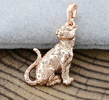 Кулон Леопард Xuping для ланцюжка до 3мм, розмір 39*15мм, позолота РО