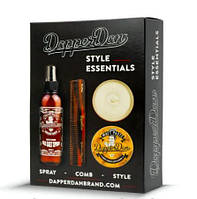 Подарочный набор Dapper Dan Style Essentials Gift Set (Sea Salt spray, гребень, Matt Paste)