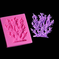 Молд силиконовый Коралл 58 на 70мм розовый