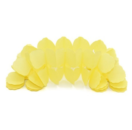 Гірлянда розтяжка паперова 3 м 16 на 11 см жовтий, фото 1