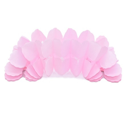 Гірлянда розтяжка паперова 3 м 16 на 11 см рожевий, фото 1