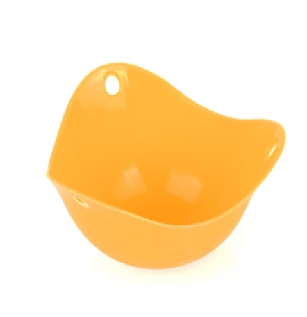 Силіконова формочка для приготування яєць пашот помаранчева - розмір 9*6,5 см, силікон