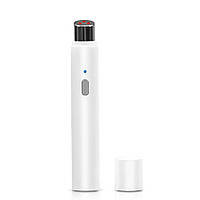 Ручка-масажер вібраційний для очей від зморшок і мішків під очима + led терапія для обличчя + ліфтинг губ біла