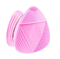 3D силиконовая массажная щетка для умывания, очищения и массажа лица Светло-розовый