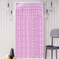 Дождик на фотозону кубиками розовый высота 2 метра, ширина 1 метр