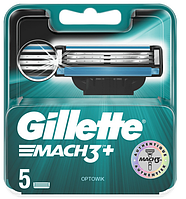 Gillette Mach 3+ Джілет Мач 3 леза 5шт. змінні касети