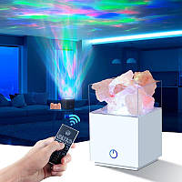 Настільна яскрава соляна лампа Aurora-101 з пультом ДК. Соляний світильник із димером + 7 кольорів освітлення,